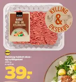 Netto Velsmag hakket okse- og kyllingekød, DKK 39 tilbud