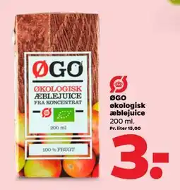 Netto ØGO økologisk æblejuice, DKK 3 tilbud