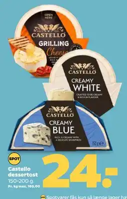 Netto Castello dessertost, DKK 24 tilbud