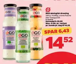 Netto ØGO økologisk dressing, DKK 14.52 tilbud