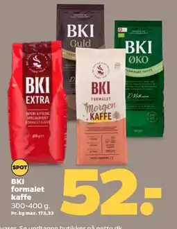Netto BKI formalet kaffe, DKK 52 tilbud