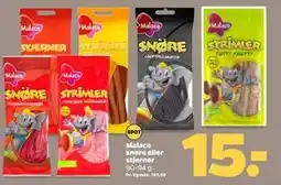 Netto Malaco snøre eller stjerner, DKK 15 tilbud
