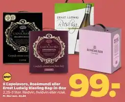 Netto Il Capolavoro, Rosémundi eller Ernst Ludwig Riesling Bag-in-Box, DKK 99 tilbud