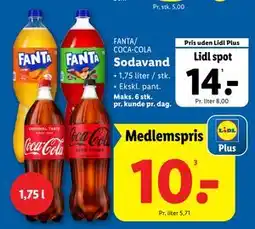 Lidl Sodavand, DKK 14, App-pris tilbud