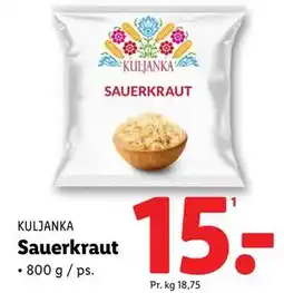 Lidl Sauerkraut, DKK 15 tilbud