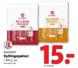Lidl Kyllingepølser, DKK 15 tilbud