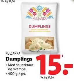 Lidl Dumplings, DKK 15 tilbud