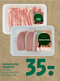 Coop 365 Koteletter eller stegeflæsk tilbud