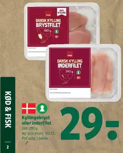 Coop 365 Kyllingebryst eller inderfilet tilbud