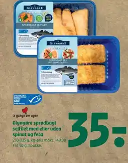 Coop 365 Glyngøre sprødbagt sejfilet med eller uden spinat og feta tilbud