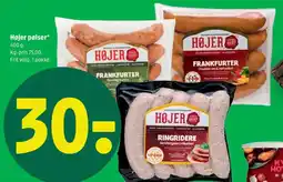 Coop 365 Højer pølser* tilbud