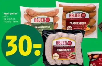 Coop 365 Højer pølser* tilbud