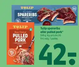 Coop 365 Tulip spareribs eller pulled pork tilbud