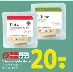 Coop 365 Thise økologisk skiveost* tilbud