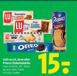 Coop 365 Café au LU, Oreo eller Prince Chokoladekiks tilbud
