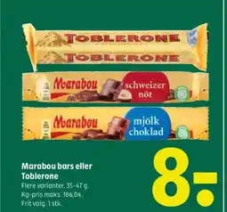 Coop 365 Marabou bars eller Toblerone tilbud
