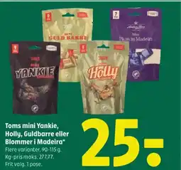 Coop 365 Toms mini Yankie, Holly, Guldbarre eller Blommer i Madeira tilbud