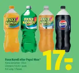 Coop 365 Faxe Kondi eller Pepsi Max* tilbud