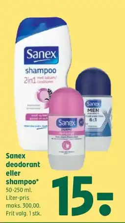 Coop 365 Sanex deodorant eller shampoo* tilbud