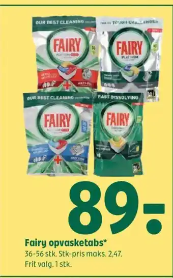 Coop 365 Fairy opvasketabs tilbud