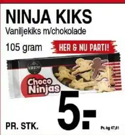 ABC Lavpris Ninja kiks Vaniljekiks m/chokolade tilbud