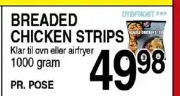 ABC Lavpris BREADED CHICKEN STRIPS tilbud