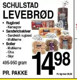 ABC Lavpris SCHULSTAD LEVEBRØD tilbud