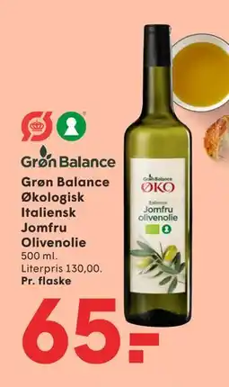 SPAR Grøn Balance Økologisk Italiensk Jomfru Olivenolie, DKK 65 tilbud
