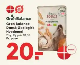 SPAR Grøn Balance Dansk Økologisk Hvedemel, DKK 20 tilbud