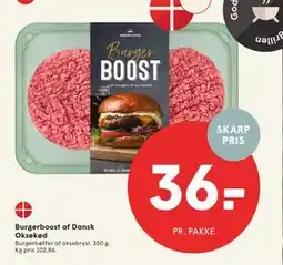 SPAR Burgerboost af Dansk Oksekød, DKK 36 tilbud