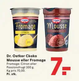 SPAR Dr. Oetker Ckoko Mousse eller Fromage, DKK 7 tilbud