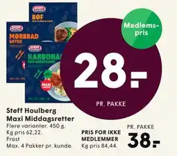 SPAR Steff Houlberg Maxi Middagsretter, DKK 38, App-pris tilbud