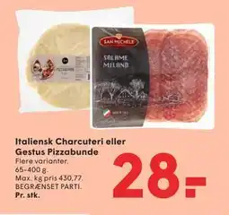 SPAR Italiensk Charcuteri eller Gestus Pizzabunde, DKK 28 tilbud