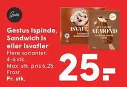 SPAR Gestus Ispinde, Sandwich Is eller Isvafler, DKK 25 tilbud