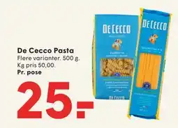 SPAR De Cecco Pasta, DKK 25 tilbud