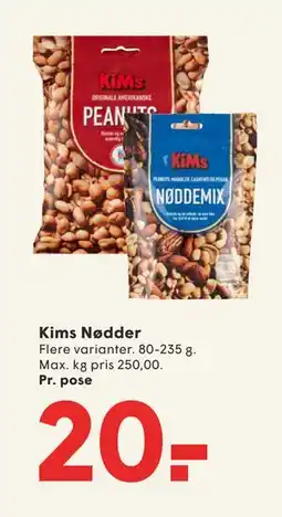 SPAR Kims Nødder, DKK 20 tilbud
