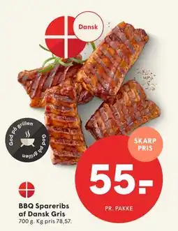 SPAR BBQ Spareribs af Dansk Gris, DKK 55 tilbud