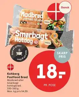 SPAR Kohberg Fastfood Brød, DKK 18 tilbud