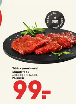 SPAR Whiskymarineret Minutsteak, DKK 99 tilbud