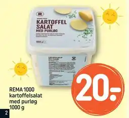 REMA 1000 REMA 1000 kartoffelsalat med purløg 1000 g, DKK 20 tilbud