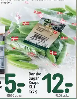 REMA 1000 Danske Sugar Snaps KI. I 125 g, DKK 12 tilbud