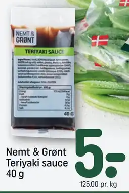 REMA 1000 Nemt & Grønt Teriyaki sauce 40 g, DKK 5 tilbud