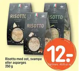 REMA 1000 Risotto med ost, svampe eller asparges 250 g, DKK 12 tilbud