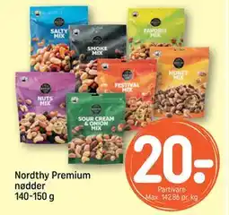 REMA 1000 Nordthy Premium nødder 140-150 g, DKK 20 tilbud