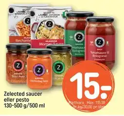 REMA 1000 Zelected saucer eller pesto 130-500 g/500 ml, DKK 15 tilbud