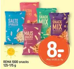 REMA 1000 REMA 1000 snacks 125-175 g, DKK 8 tilbud