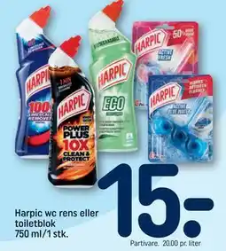 REMA 1000 Harpic wc rens eller toiletblok, DKK 15 tilbud