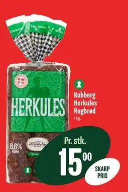 Min Købmand Kohberg Herkules Rugbrød, DKK 15 tilbud