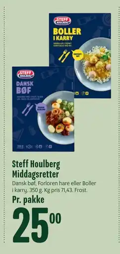 Min Købmand Steff Houlberg Middagsretter, DKK 25 tilbud