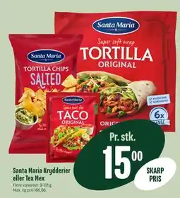 Min Købmand Santa Maria Krydderier eller Tex Mex, DKK 15 tilbud